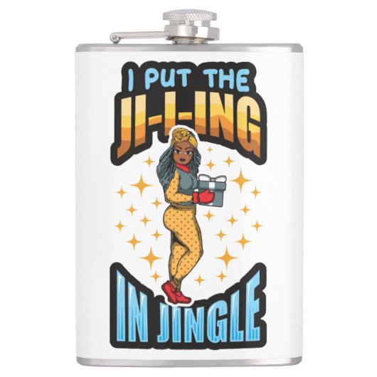 Ik heb de Jingle in Jingle Christmas Pyjama Melani Heupfles (Voorkant)