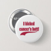 Ik heb de kankerknop geschopt ronde button 5,7 cm (Voorkant /achterkant)