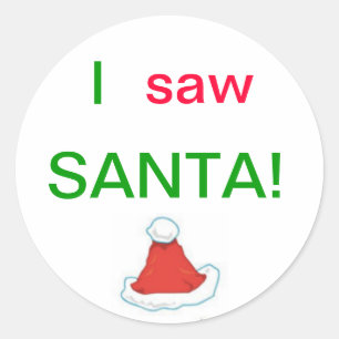 Ik heb de kerstman gezien ronde sticker