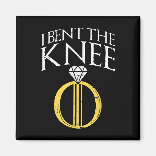 Ik heb de knie bruid en bruidegom Verloving bruilo Magneet (Voorkant)