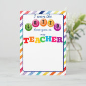 Ik heb de Lotto gewonnen met jou als cadeaukaartho Kaart (Staand voorkant)