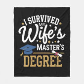 Ik heb de masteropleiding van mijn vrouw overleefd fleece deken (Voorkant)
