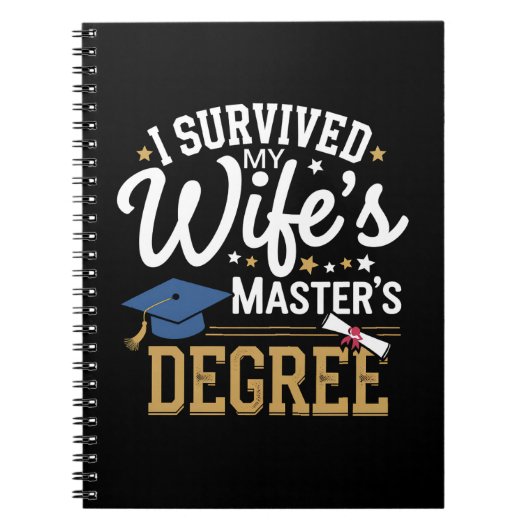 Ik heb de masteropleiding van mijn vrouw overleefd notitieboek (Voorkant)