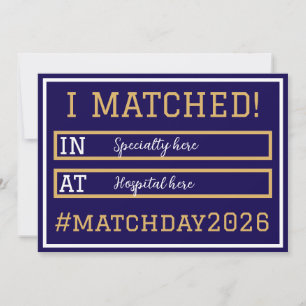 Ik heb de Match Day-aankondiging gematcht Kaart