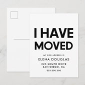 Ik heb de Modern minimalist Moving aankondiging ve Briefkaart (Voorkant / Achterkant)