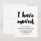 Ik heb de Modern Moving aankondiging verplaatst Briefkaart (Voorkant / Achterkant)