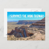 Ik heb de Moki Dugway Post Card overleefd Briefkaart (Voorkant / Achterkant)