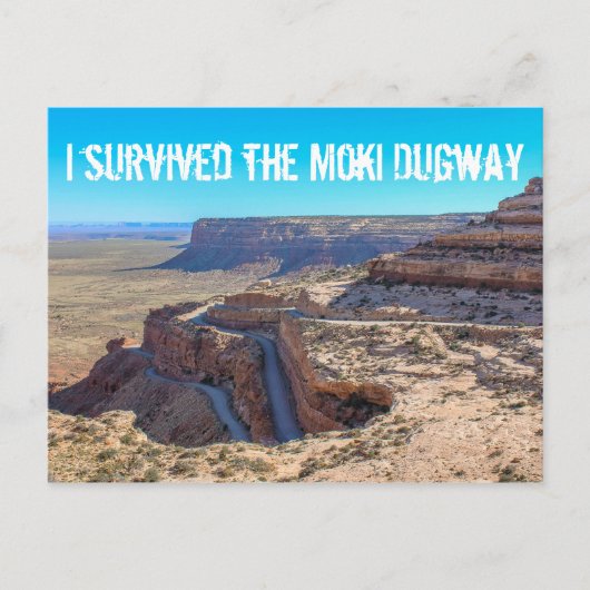 Ik heb de Moki Dugway Post Card overleefd Briefkaart (Voorkant)