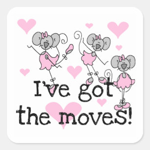 Ik Heb de Moves Ballerina T-shirts en Cadeaus Vierkante Sticker