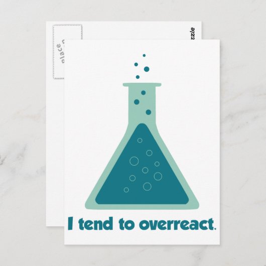 Ik heb de neiging om te reageren op de scheikundew briefkaart (Voorkant / Achterkant)
