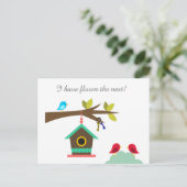 Ik heb de Nest New Address aankondiging gevlogen Briefkaart (Staand voorkant)