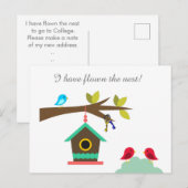 Ik heb de Nest New Address aankondiging gevlogen Briefkaart (Voorkant / Achterkant)