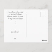 Ik heb de Nest New Address aankondiging gevlogen Briefkaart (Achterkant)