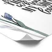 Ik heb de One Bible Verse Blue Floral gevonden Poster (Hoek)