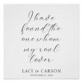 "Ik heb de One" bruiloft achtergrond banner gevond Perfect Poster (Voorkant)