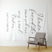 "Ik heb de One" bruiloft achtergrond banner gevond Wandkleed (In Situ (horizontaal))