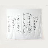 "Ik heb de One" bruiloft achtergrond banner gevond Wandkleed (Voorkant (horizontaal))