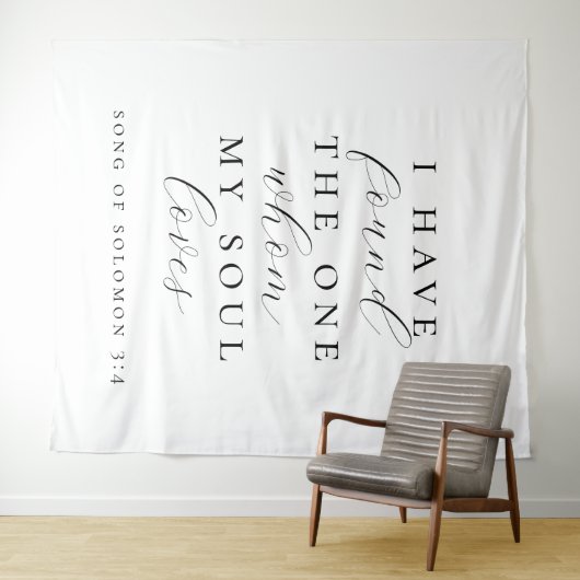 Ik heb de One Quote Wedding Backdrop Banner gevond Wandkleed (In Situ (horizontaal))