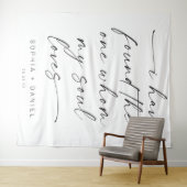Ik heb de One Quote Wedding Backdrop Banner gevond Wandkleed (In Situ (horizontaal))