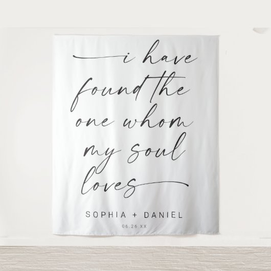 Ik heb de One Quote Wedding Backdrop Banner gevond Wandkleed (Voorkant)