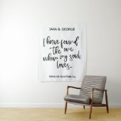 Ik heb de One Wedding Signage Photo Booth gevonden Wandkleed (In situ)