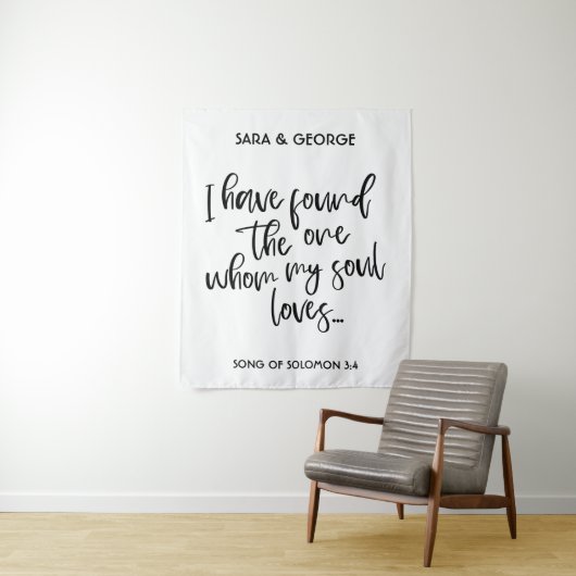 Ik heb de One Wedding Signage Photo Booth gevonden Wandkleed (In situ)