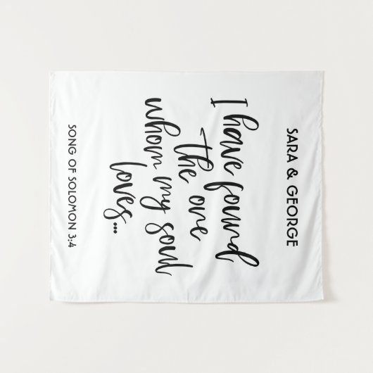 Ik heb de One Wedding Signage Photo Booth gevonden Wandkleed (Voorkant (horizontaal))