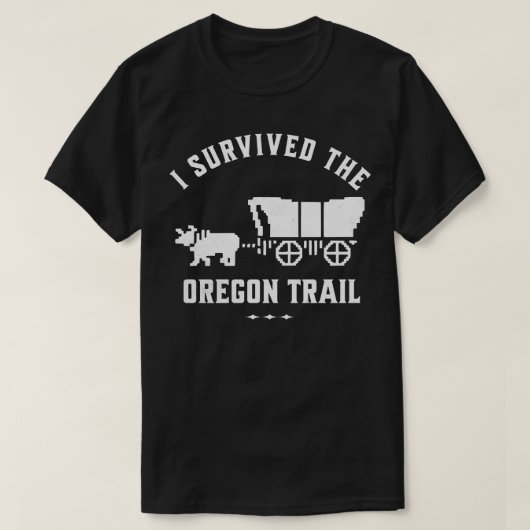 Ik heb de Oregon Trail 1 overleefd T-shirt (Design voorkant)