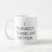 Ik heb de orkaan Arthur overleefd Koffiemok (Links)
