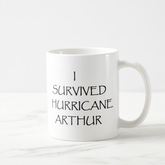 Ik heb de orkaan Arthur overleefd Koffiemok (Rechts)