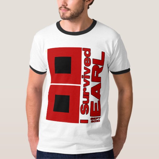 Ik heb de orkaan Earl overleefd T-shirt (Voorkant)
