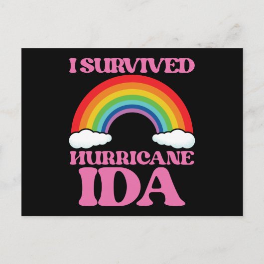 Ik heb de orkaan Ida overleefd Postcard Briefkaart (Voorkant)