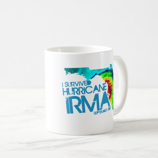 Ik heb de orkaan Irma Coffee Mok overleefd (Voorkant rechts)