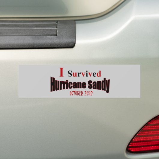 Ik heb de orkaan Sandy Bumpersticker overleefd (Op auto)