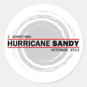 Ik heb de orkaan Sandy overleefd Ronde Sticker
