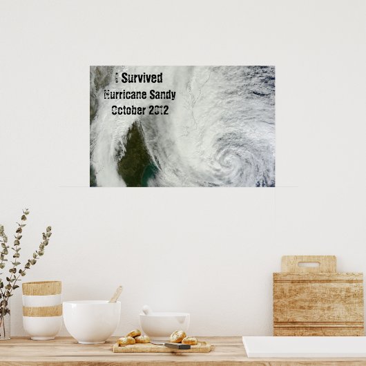 Ik heb de orkaan Sandy Poster overleefd (Keuken)