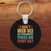 Ik heb de overheid niet elke dag nodig sleutelhanger (Voorkant)