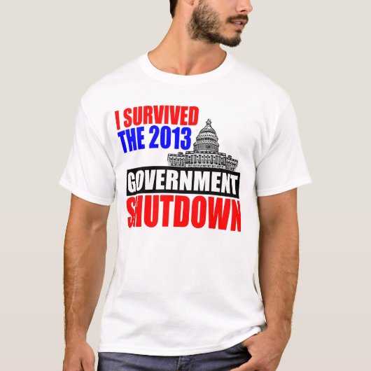Ik heb de overheidsshutdown overleefd t-shirt (Voorkant)