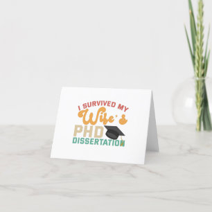 Ik heb de PhD scriptie van mijn vrouw overleefd Fu Bedankkaart