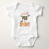 Ik heb de Poo in Spooky, Schattigee Halloween Baby Romper (Voorkant)
