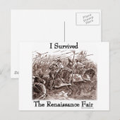 Ik heb de Rennaisance Fair overleefd. Briefkaart (Voorkant / Achterkant)