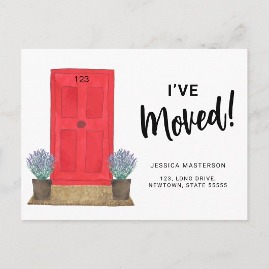 Ik heb de rode deur bewogen. aankondigingskaart (Voorkant)