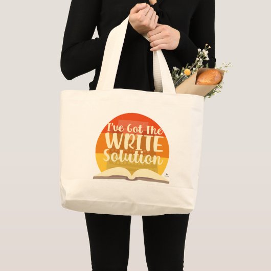 Ik heb de schrijfoplossing Funny Author Logo Grote Tote Bag (Voorkant (product))