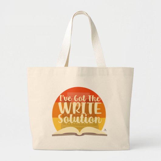 Ik heb de schrijfoplossing Funny Author Logo Grote Tote Bag (Voorkant)
