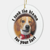 Ik heb de schuld genomen voor je kerstversiering. keramisch ornament (Links)