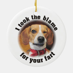 Ik heb de schuld genomen voor je kerstversiering. keramisch ornament