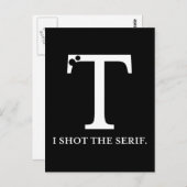 ik heb de serif grappige typografie gemaakt briefkaart (Voorkant / Achterkant)