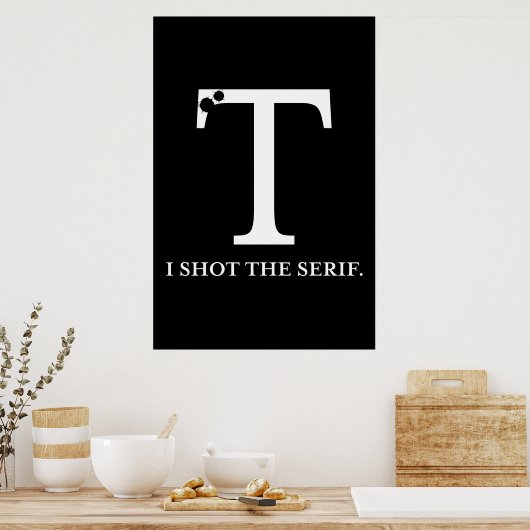 ik heb de serif grappige typografie gemaakt poster (Keuken)
