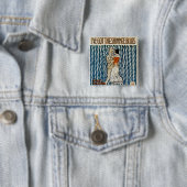 Ik heb de Shimmie Blues. Vierkante Button 5,1 Cm (In situ)