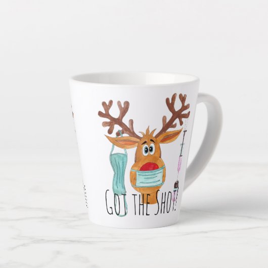 Ik heb de Shot Face Mask Reindeer Espresso Cup Latte Mok (Rechterhoek)